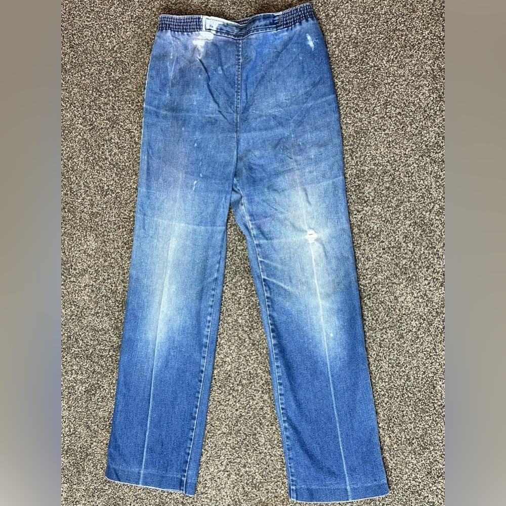 Magic Fit by Pykette Vintage Cropped Denim Jeans Women's 10 P Distressed 70’s